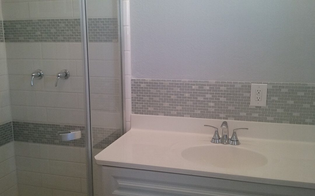 New Shower, Sink and Cabinet