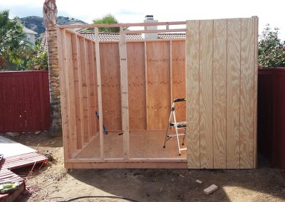 shed frame with panels